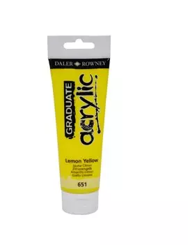 Colore Acrilico Fine Graduate Daler Rowney - 120 ml - D123120651 (Giallo Limone)