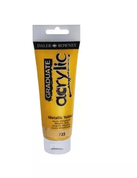 Colore Acrilico Fine Graduate Daler Rowney - 120 ml - D123120723 (Giallo Metal)