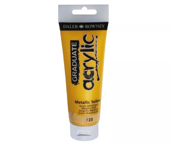 Colore Acrilico Fine Graduate Daler Rowney - 120 ml - D123120723 (Giallo Metal)