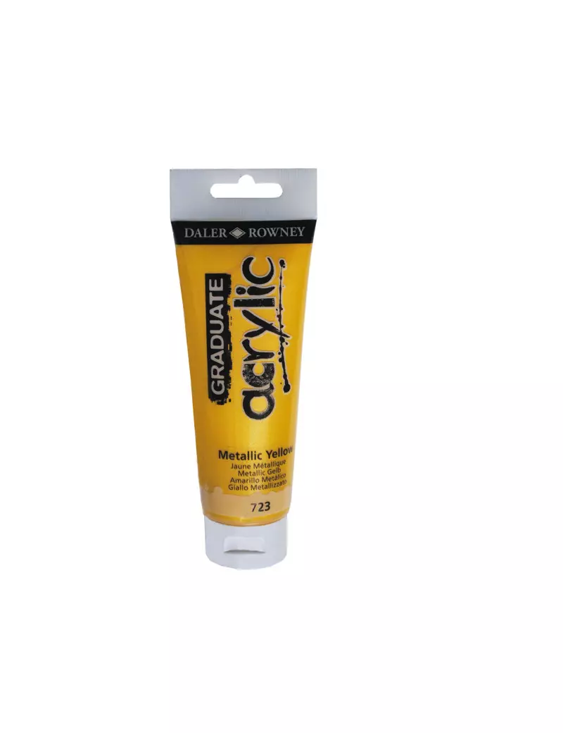 Colore Acrilico Fine Graduate Daler Rowney - 120 ml - D123120723 (Giallo Metal)