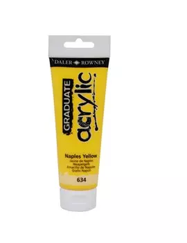 Colore Acrilico Fine Graduate Daler Rowney - 120 ml - D123120634 (Giallo Napoli)