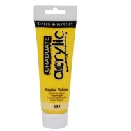 Colore Acrilico Fine Graduate Daler Rowney - 120 ml - D123120634 (Giallo Napoli)