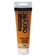 Colore Acrilico Fine Graduate Daler Rowney - 120 ml - D123120690 (Giallo Ocra)
