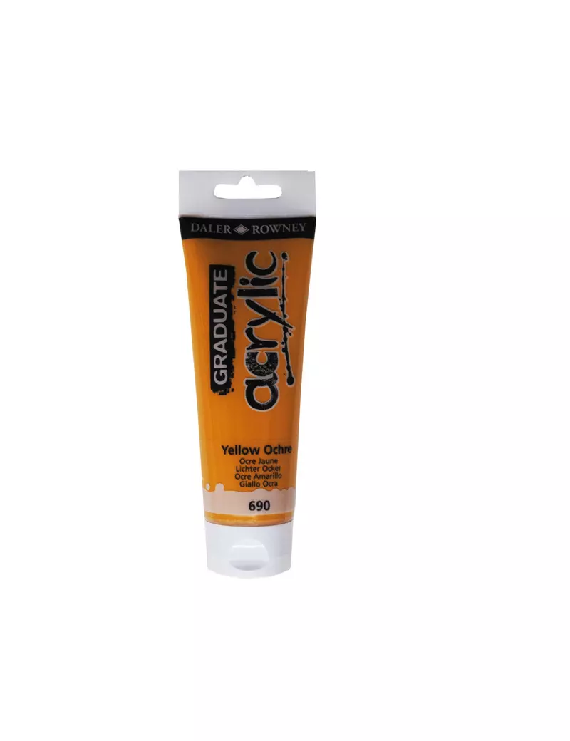 Colore Acrilico Fine Graduate Daler Rowney - 120 ml - D123120690 (Giallo Ocra) Colore Acrilico Fine Graduate Daler Rowney - 120 ml - D123120690 (Giallo Ocra)
