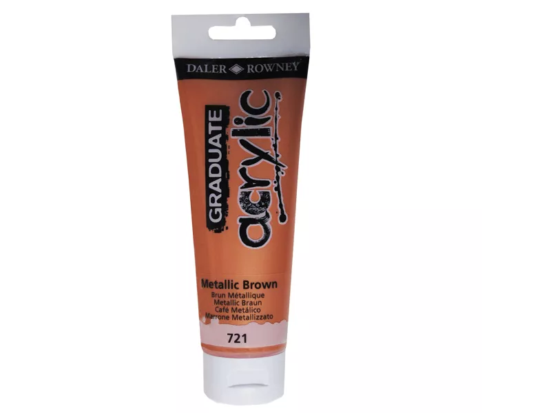 Colore Acrilico Fine Graduate Daler Rowney - 120 ml - D123120721 (Marrone Metal)