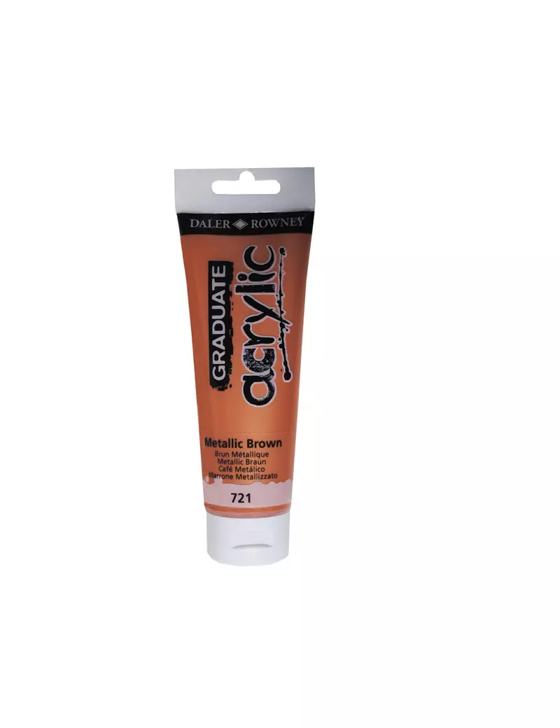 Colore Acrilico Fine Graduate Daler Rowney - 120 ml - D123120721 (Marrone Metal) Colore Acrilico Fine Graduate Daler Rowney - 120 ml - D123120721 (Marrone Metal)