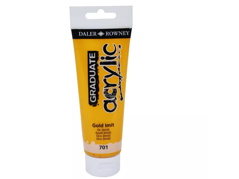 Colore Acrilico Fine Graduate Daler Rowney - 120 ml - D123120701 (Oro Imitazione) Colore Acrilico Fine Graduate Daler Rowney - 120 ml - D123120701 (Oro Imitazione)