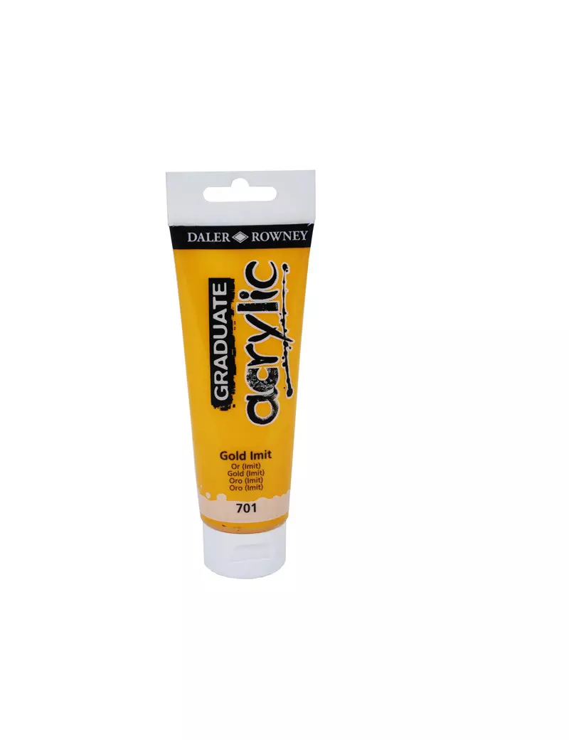 Colore Acrilico Fine Graduate Daler Rowney - 120 ml - D123120701 (Oro Imitazione) Colore Acrilico Fine Graduate Daler Rowney - 120 ml - D123120701 (Oro Imitazione)