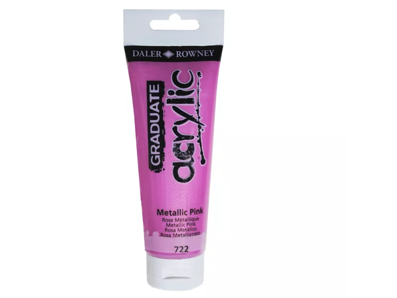 Colore Acrilico Fine Graduate Daler Rowney - 120 ml - D123120722 (Rosa Metal) Colore Acrilico Fine Graduate Daler Rowney - 120 ml - D123120722 (Rosa Metal)