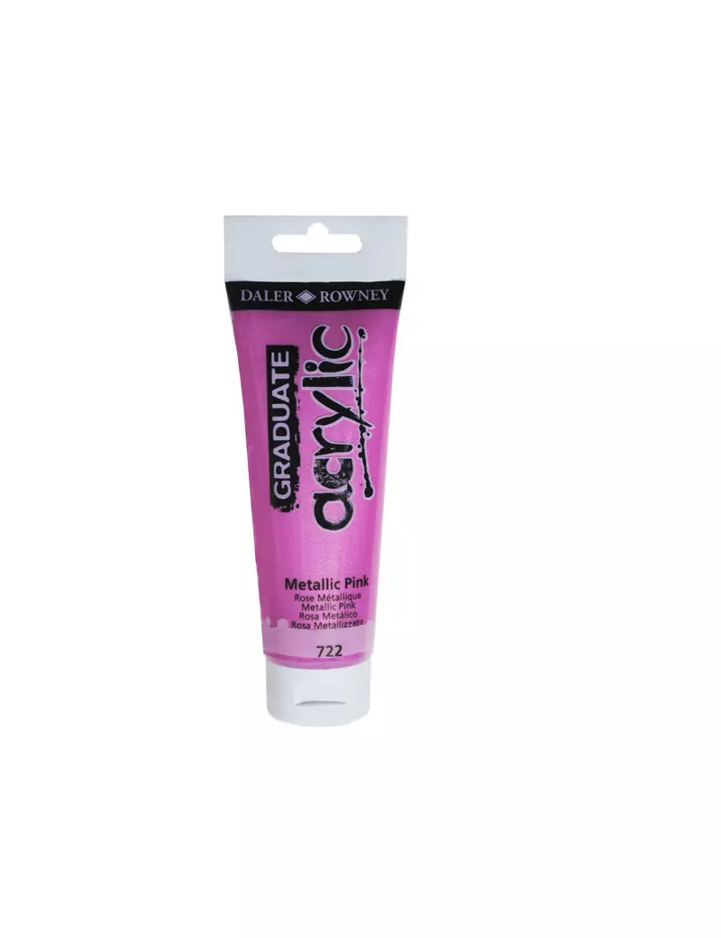 Colore Acrilico Fine Graduate Daler Rowney - 120 ml - D123120722 (Rosa Metal) Colore Acrilico Fine Graduate Daler Rowney - 120 ml - D123120722 (Rosa Metal)