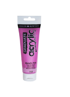Colore Acrilico Fine Graduate Daler Rowney - 120 ml - D123120722 (Rosa Metal)