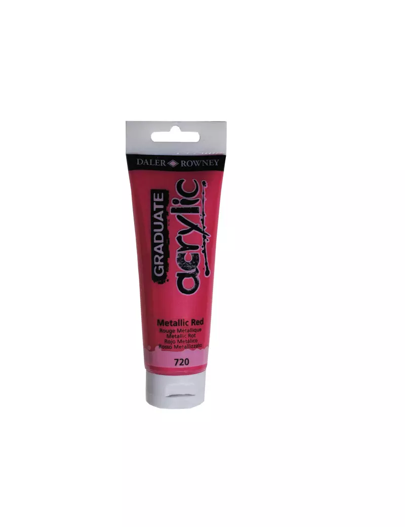 Colore Acrilico Fine Graduate Daler Rowney - 120 ml - D123120720 (Rosso Metal) Colore Acrilico Fine Graduate Daler Rowney - 120 ml - D123120720 (Rosso Metal)