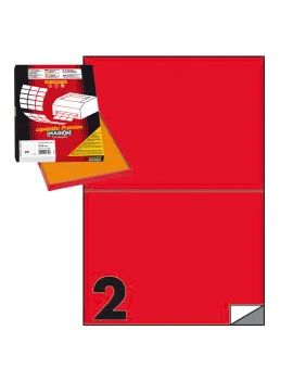 Etichette Adesive Markin - A4 - 210x148,5 mm - X210C509RO (Rosso Conf. 100)