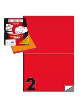 Etichette Adesive Markin - A4 - 210x148,5 mm - X210C509RO (Rosso Conf. 100)