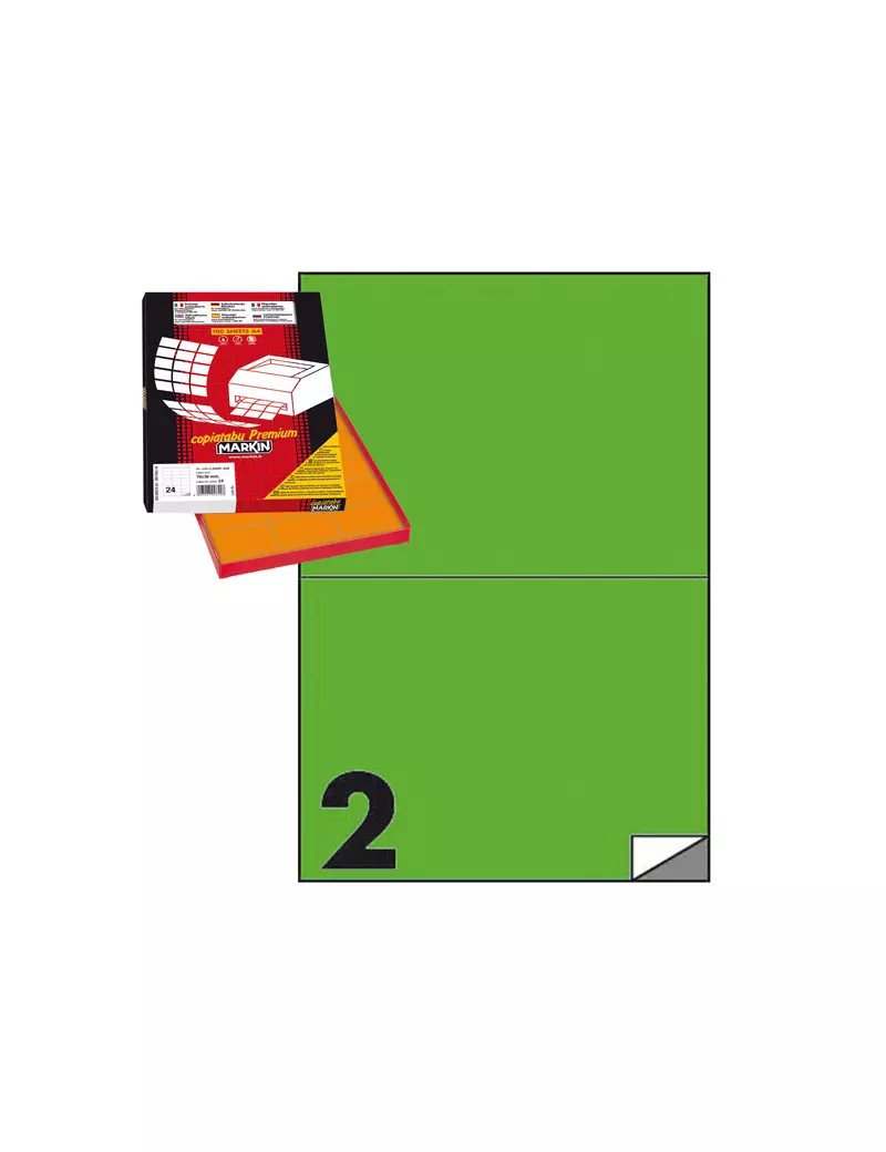 Etichette Adesive Markin - A4 - 210x148,5 mm - X210C509VE (Verde Conf. 100) Etichette Adesive Markin - A4 - 210x148,5 mm - X210C509VE (Verde Conf. 100)