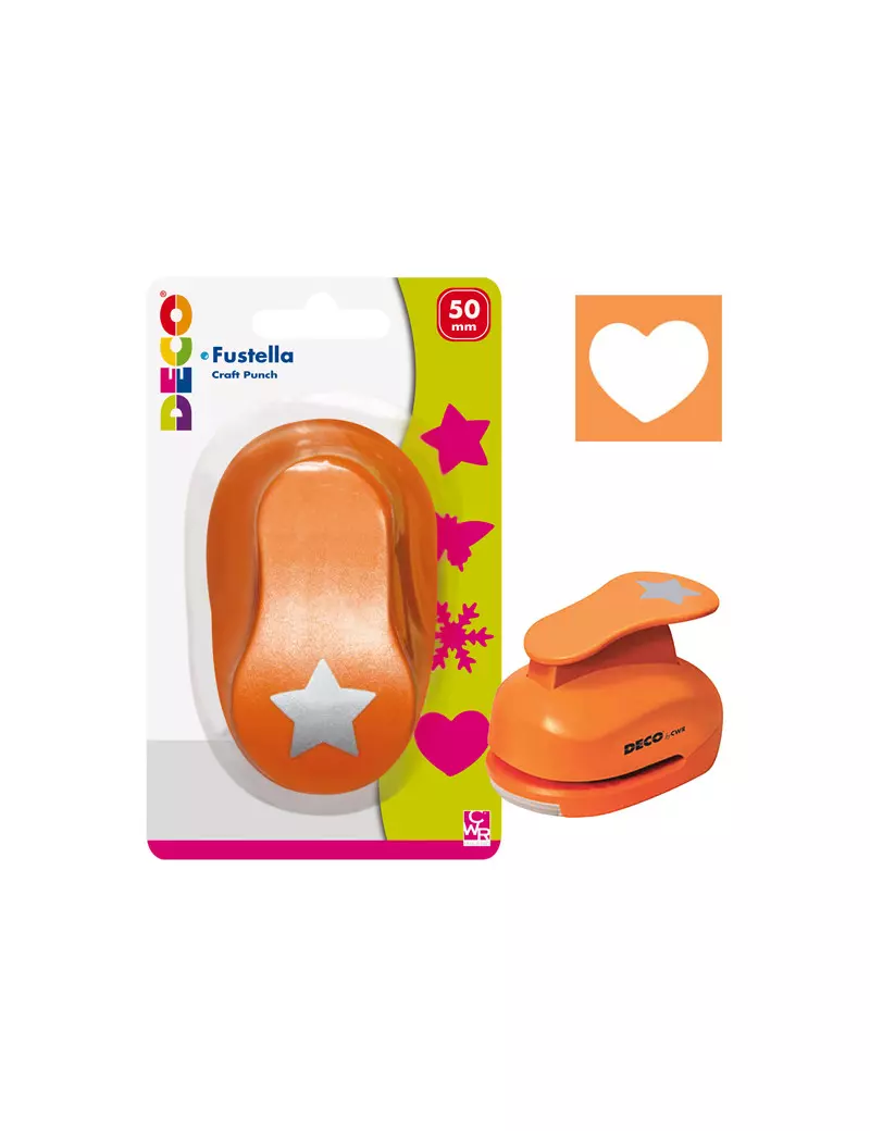 Fustella per Forme Deco CWR - Cuore - 50 mm - 11162/3 (Arancione)