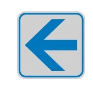 Cartello di Segnalazione - Freccia - 82x82 mm - 9658B (Blu e Argento Conf. 10)