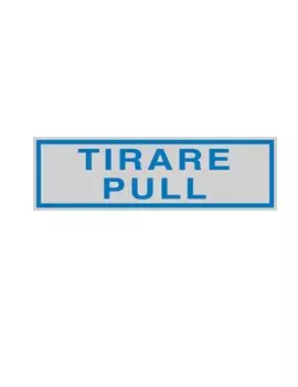 Adesivo di Segnalazione - Tirare Pull - 165x50 mm - 96780 (Blu e Argento Conf. 10)