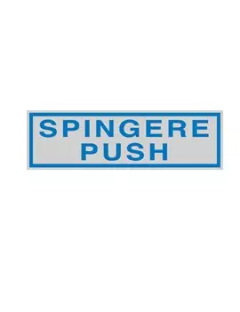 Adesivo di Segnalazione - Spingere Push - 165x50 mm - 96781 (Blu e Argento Conf. 10)