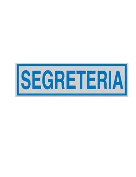 Adesivo di Segnalazione - Segreteria - 165x50 mm - 96690 (Blu e Argento Conf. 10)