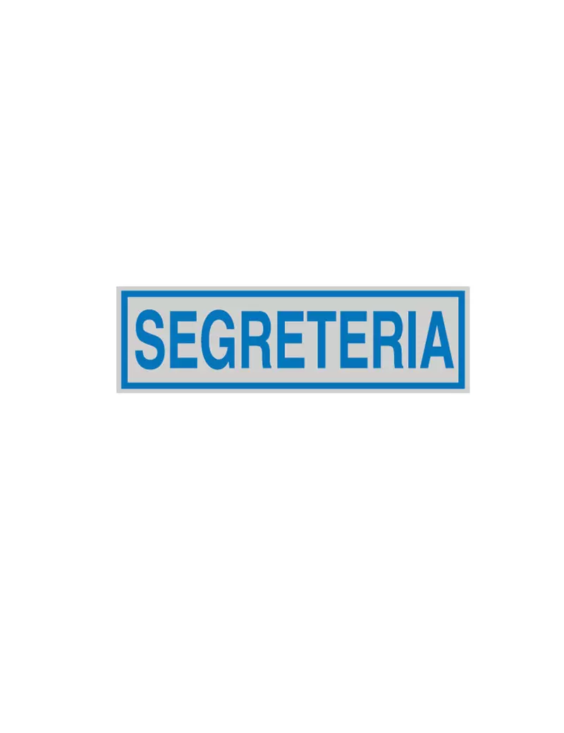 Adesivo di Segnalazione - Segreteria - 165x50 mm - 96690 (Blu e Argento Conf. 10)