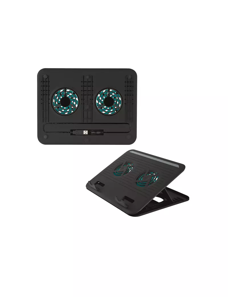 Supporto Notebook Cyclone Laptop Cooling Stand Trust - 23x30 cm - 17866 (Nero) Supporto Notebook Cyclone Laptop Cooling Stand Trust - 23x30 cm - 17866 (Nero)