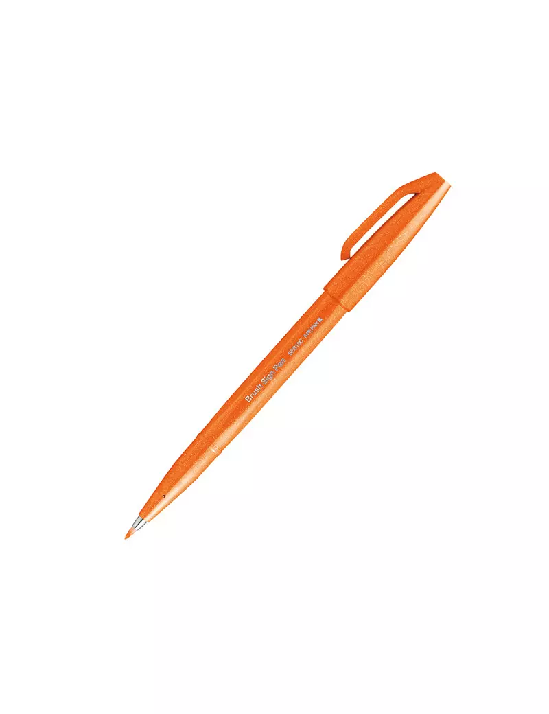 Pennarello Brush Sign Pen SES15C Pentel - 2 mm - SES15C-F (Arancione)