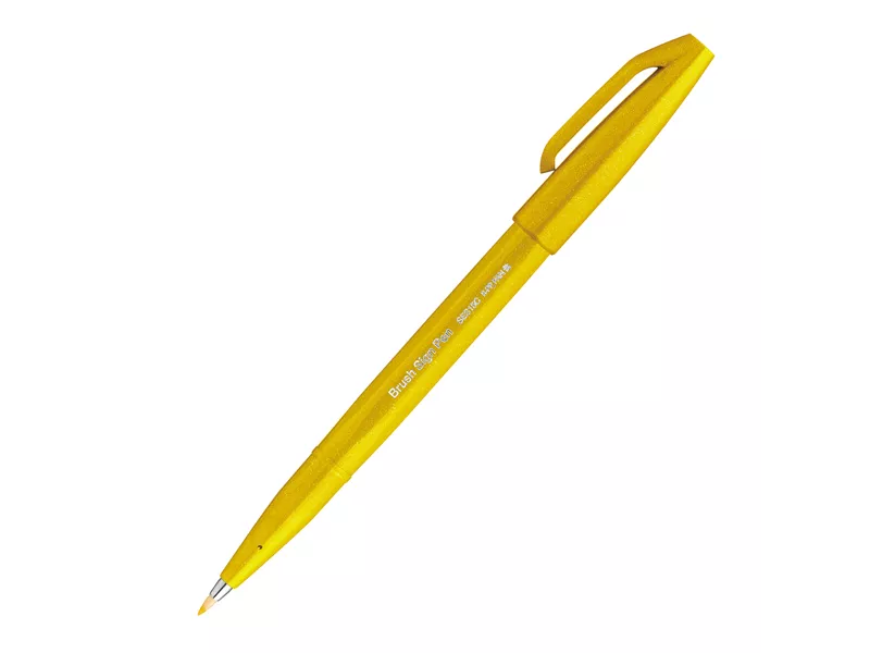 Pennarello Brush Sign Pen SES15C Pentel - 2 mm - SES15C-G (Giallo)