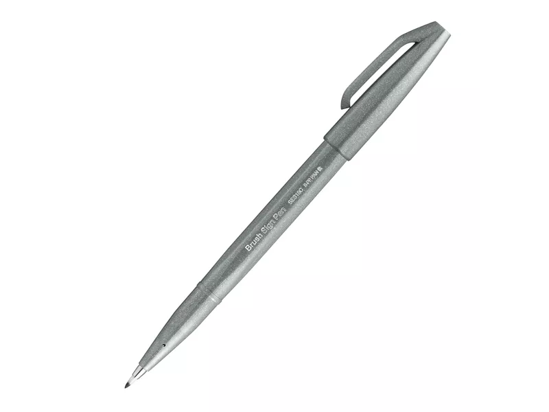 Pennarello Brush Sign Pen SES15C Pentel - 2 mm - SES15C-N (Grigio)