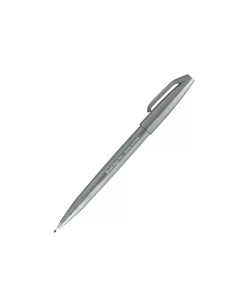 Pennarello Brush Sign Pen SES15C Pentel - 2 mm - SES15C-N (Grigio) Pennarello Brush Sign Pen SES15C Pentel - 2 mm - SES15C-N (Grigio)