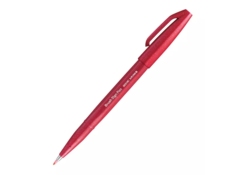 Pennarello Brush Sign Pen SES15C Pentel - 2 mm - SES15C-B (Rosso)