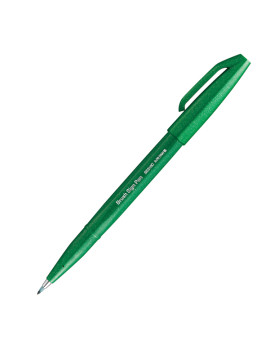Pennarello Brush Sign Pen SES15C Pentel - 2 mm - SES15C-D (Verde)