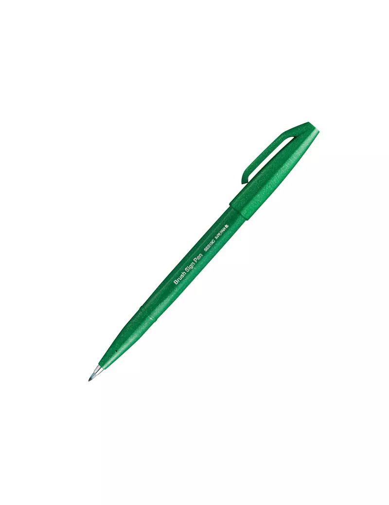 Pennarello Brush Sign Pen SES15C Pentel - 2 mm - SES15C-D (Verde) Pennarello Brush Sign Pen SES15C Pentel - 2 mm - SES15C-D (Verde)