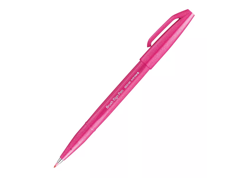 Pennarello Brush Sign Pen SES15C Pentel - 2 mm - SES15C-P (Rosa)