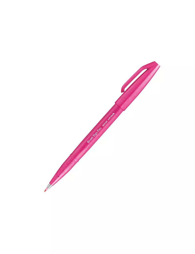 Pennarello Brush Sign Pen SES15C Pentel - 2 mm - SES15C-P (Rosa) Pennarello Brush Sign Pen SES15C Pentel - 2 mm - SES15C-P (Rosa)