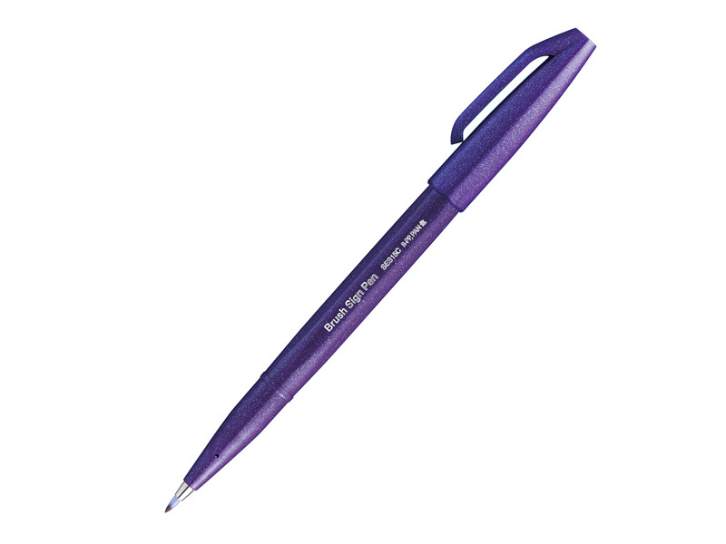 Pennarello Brush Sign Pen SES15C Pentel - 2 mm - SES15C-V (Viola) Pennarello Brush Sign Pen SES15C Pentel - 2 mm - SES15C-V (Viola)