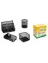 Set Scrivania in Rete Metallica Lebez - 4 Accessori - 1424-N (Nero)