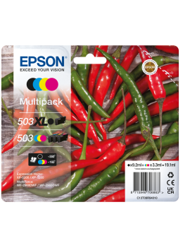 Multipack Cartucce Originali Epson T09R9401 503XL 503 (Nero XL e Colori Standard Conf. 4)