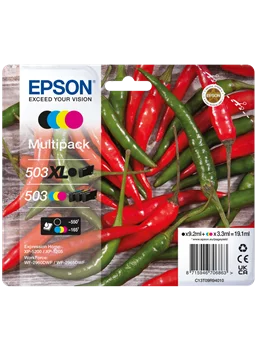 Multipack Cartucce Originali Epson T09R9401 503XL 503 (Nero XL e Colori Standard Conf. 4)