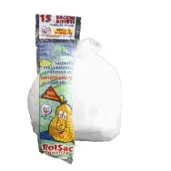 Sacco Immondizia Bio Rolsac - 42x45 cm - 10 Litri - 10130 (Bianco Conf. 15)