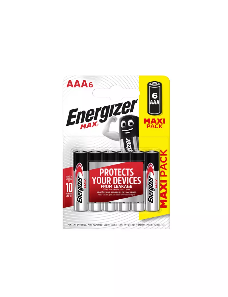 Pile Energizer Max - Ministilo AAA - E303341100 (Conf. 6) Pile Energizer Max - Ministilo AAA - E303341100 (Conf. 6)