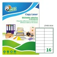 Etichette Adesive Copy Laser Premium Tico con Angoli Arrotondati - A4 - 99,1x34 mm - LP4W-9934 (Bianco Conf. 100)