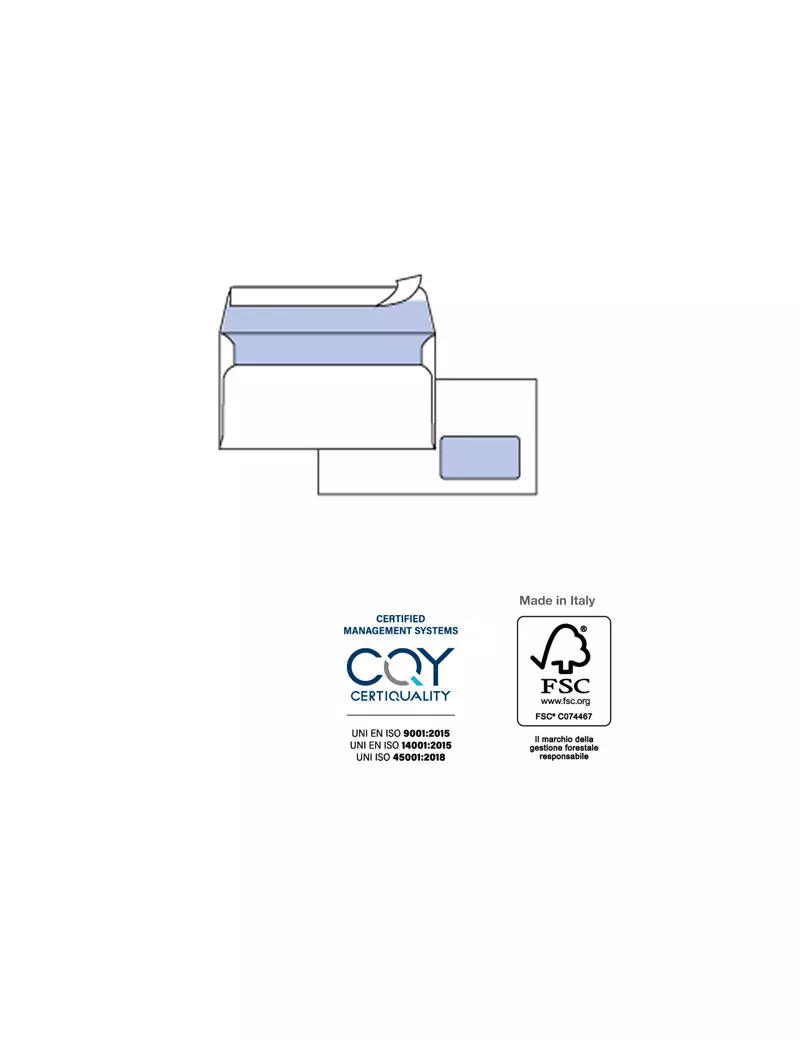 Buste Commerciali Silver 90 Pigna - 11x23 cm - Taglio Dritto con Strip - Con Finestra - 90 g - 0593059AM (Bianco Conf. 25) Buste Commerciali Silver 90 Pigna - 11x23 cm - Taglio Dritto con Strip - Con Finestra - 90 g - 0593059AM (Bianco Conf. 25)