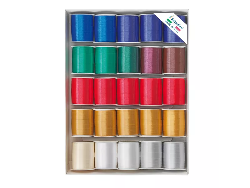 Nastro per Regali 6800 Brizzolari - 10 mm x 10 m - 00307900 (Assortiti Natalizi Conf. 25)
