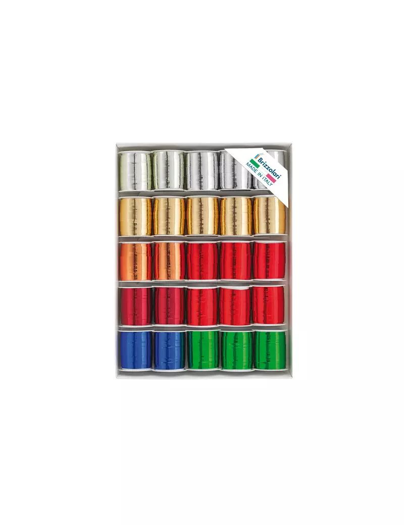 Nastro per Regali 6870 Brizzolari - 10 mm x 10 m - 00308500 (Assortiti Metallizzati Conf. 25) Nastro per Regali 6870 Brizzolari - 10 mm x 10 m - 00308500 (Assortiti Metallizzati Conf. 25)