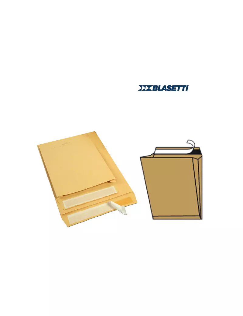 Busta a Sacco Monodex Blasetti - a Soffietto con Strip - 19x26 cm - 100 g - 840 (Avana Conf. 250)