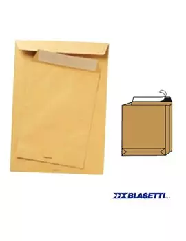 Busta a Sacco Monodex Blasetti - a Soffietto con Strip - 23x33 cm - 120 g - 934 (Avana Conf. 250)