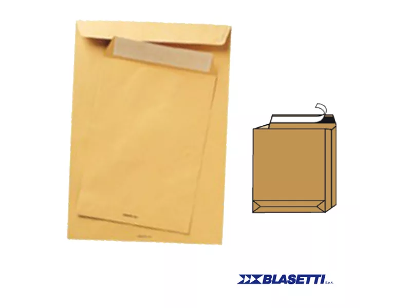 Busta a Sacco Monodex Blasetti - a Soffietto con Strip - 30x40 cm - 120 g - 936 (Avana Conf. 250)