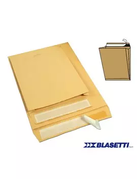 Busta a Sacco Monodex Blasetti - a Soffietto con Strip - 23x33 cm - 100 g - 841 (Avana Conf. 250)