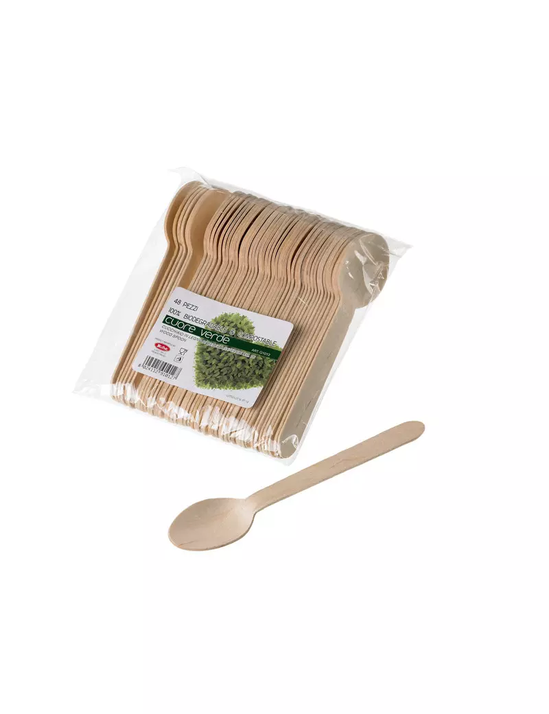 Cucchiai in Legno Leone - 16 cm - Q1012 (Legno Conf. 48) Cucchiai in Legno Leone - 16 cm - Q1012 (Legno Conf. 48)
